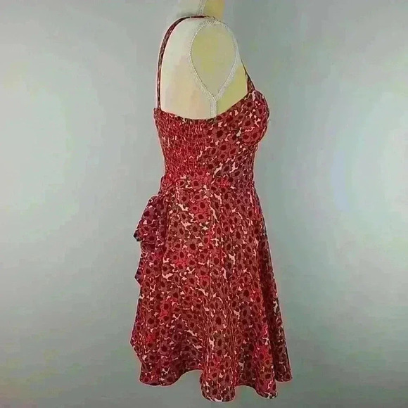 Forever 21 Ladies Coral Floral Print Sz S - Picture 5 of 8